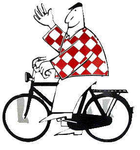 Roderik op de fiets